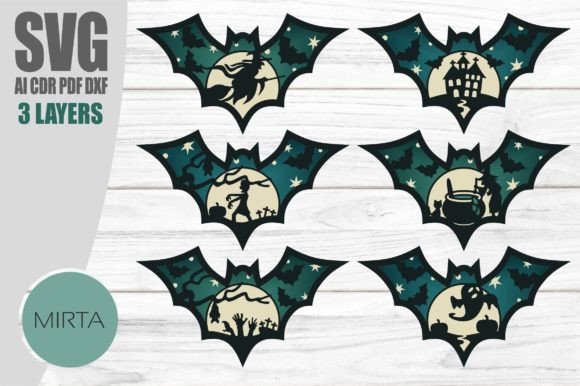 3D SVG Halloween Bats Shapes Review