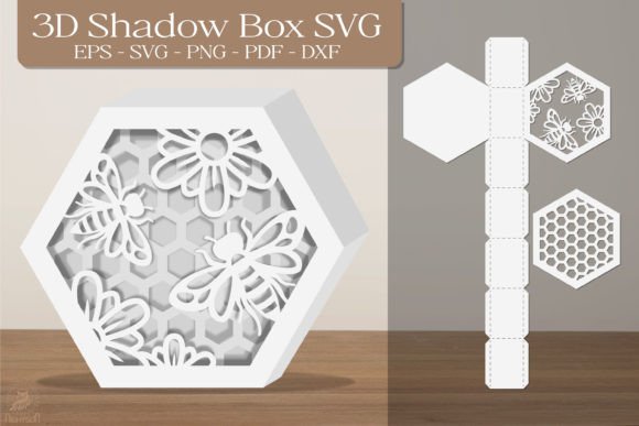 Bee and Flowers 3D Shadow Box SVG Review