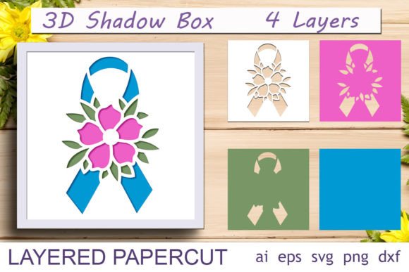Breast Cancer Shadow Box: 3D Layered Laser Cutting