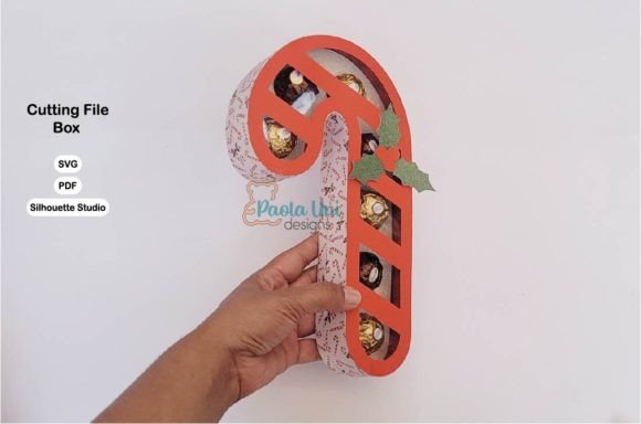 Caja En Forma De Baston Navidad 3D SVG Review