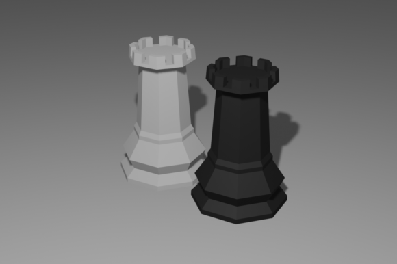 Chess Rook PaperCraft Sculpture: 3D SVG Sports Asset