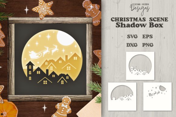 Christmas Town Shadow Box 3 SVG Layers Review