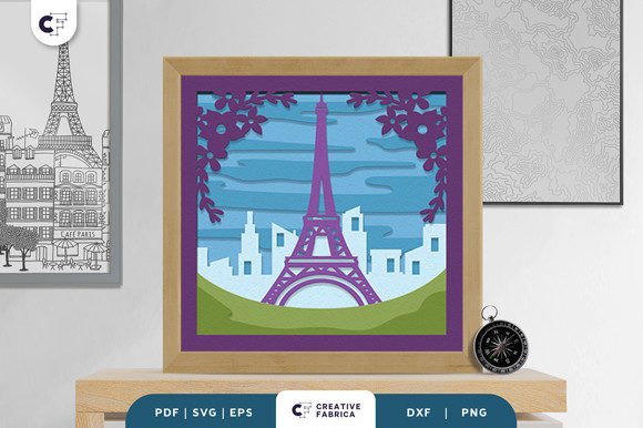 Eiffel Tower 3D SVG for Countries Niche