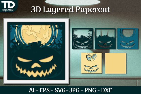 Halloween 3D SVG for Shadow Boxes