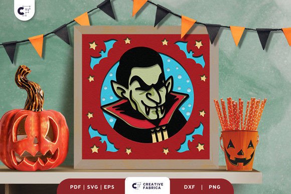 Halloween 3D SVG Vampire for Branding