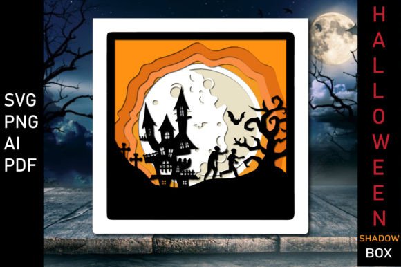 Halloween Shadow Box SVG: 3D SVG for Shadow Boxes