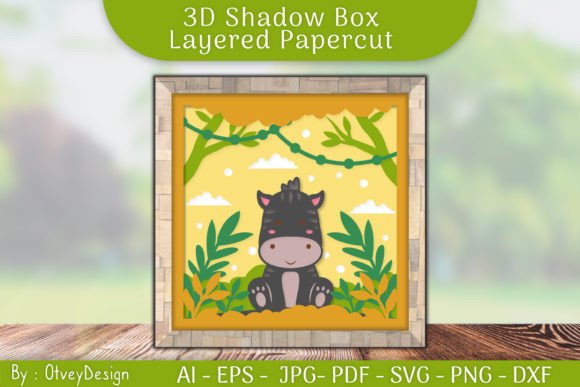 Horse Shadow Box 3D SVG for Bloggers