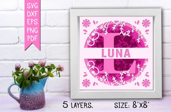“L” 3D SVG for Shadow Boxes & Crafts