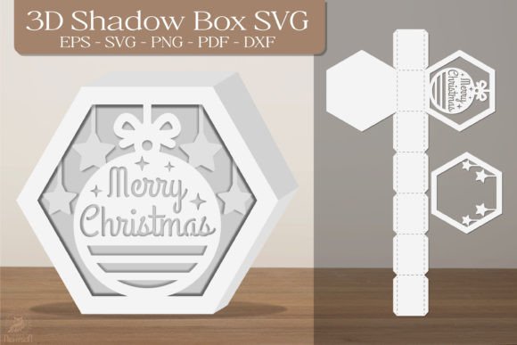 Merry Christmas Ball 3D SVG for Festive Crafts