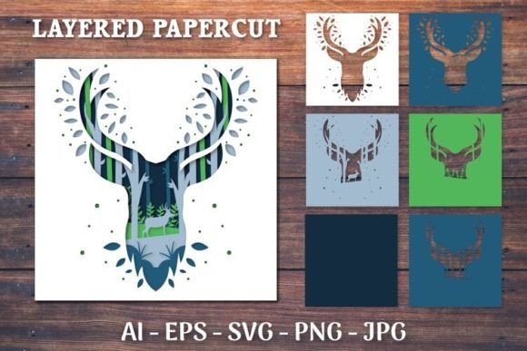 Review: 3D Forest Inside Deer Papercut Design