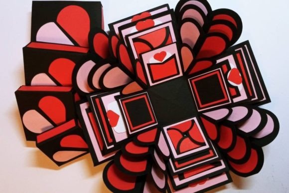 Valentine’s Day 3D SVG: Heart Exploding Box Review